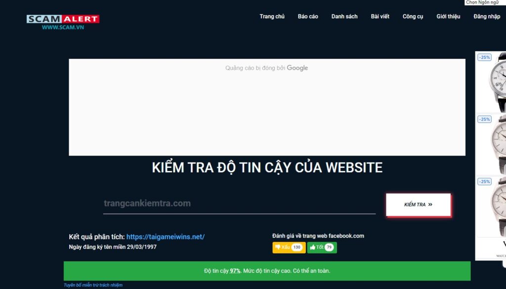  có độ tin cậy chiếm gần 100%